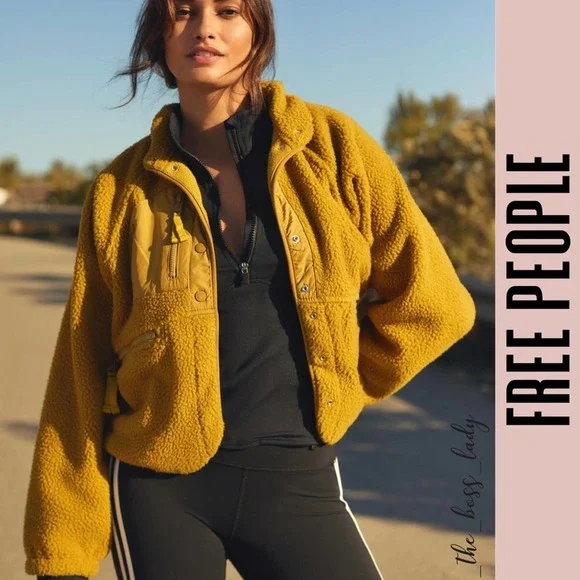 SOLD -D- Free People jacket orange fuzzy - Picture 6 of 16